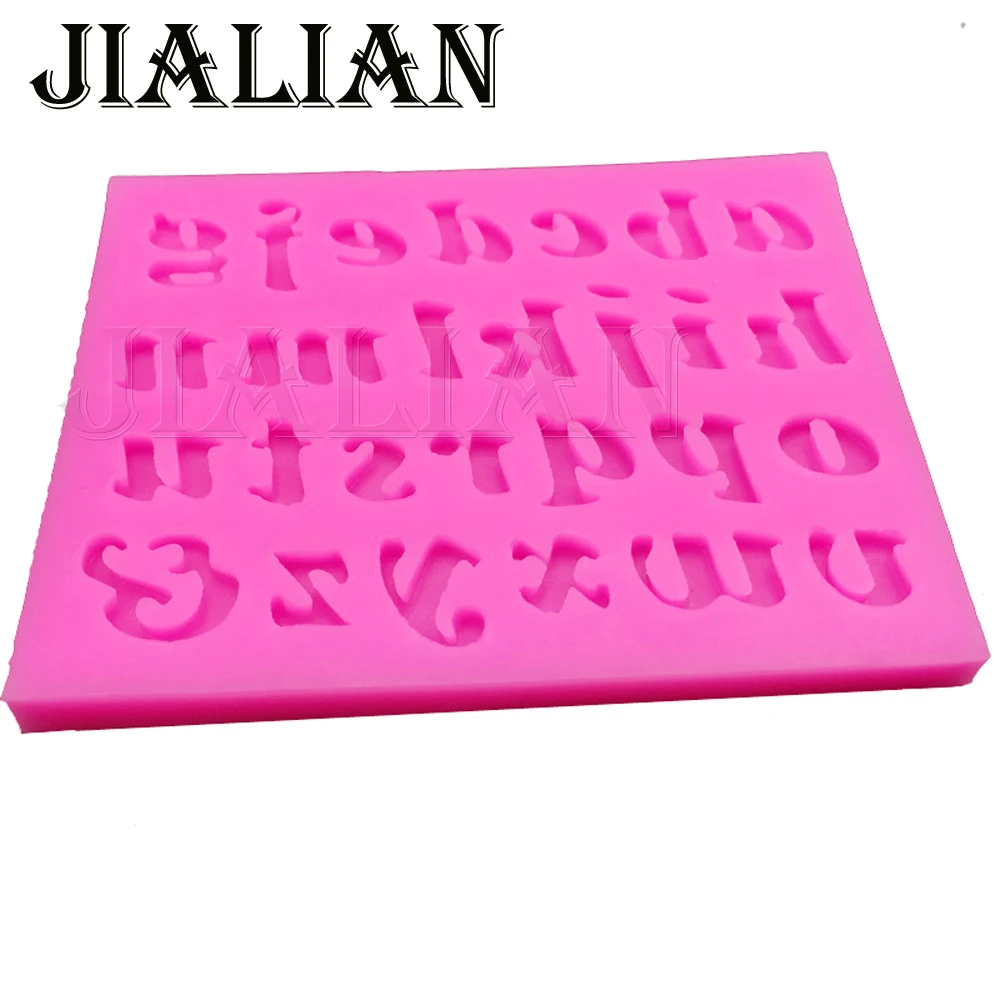 28 English letters form molde de silicone chocolate Party cake decorating tools DIY cookies fondant silicone mold T0181