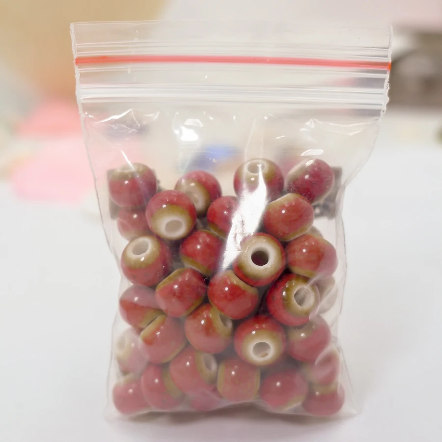 6# 100pcs China Ceramic Beads  String Sell By Bags Procelain Bead For Jewelry Making 6mm  Beads #A513B