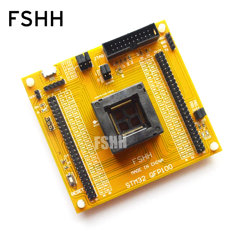 STM32-QFP100 QFP64 QFP48 JTAG SWD Development Board Detection Programming test socket adapter