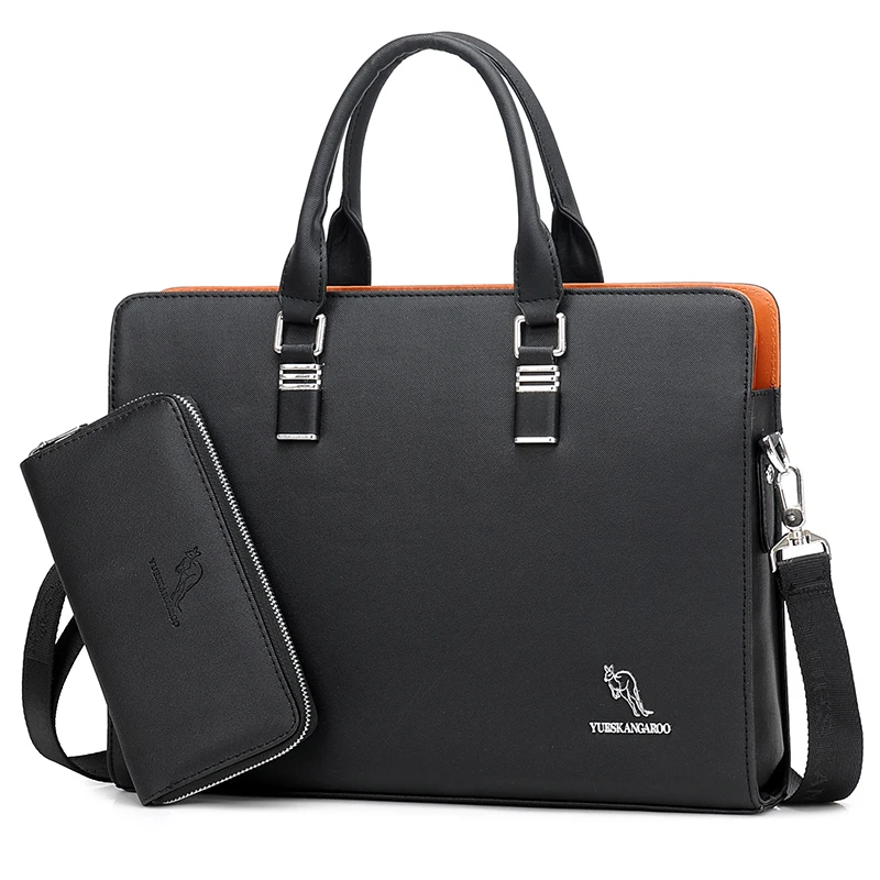 KANGAROO, maletín para ordenador portátil de marca de lujo para hombre, bolso de negocios, bolsos de mensajero de gran capacidad, bolso de hombro Vintage para hombre