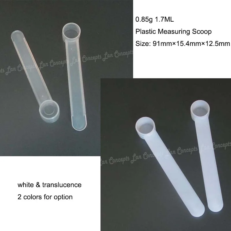 0.85g Plastic Measuring Scoop Food Grade 1.7ML PP Spoon 0.85 gram Measure Tools -200pcs/lot free shipping