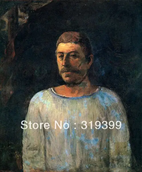 

Paul Gauguin Portrait Oil Painting Reproduction on Linen canvas,Self-portrait ,pres du Golgotha,Free DHL Ship,Museum Quality