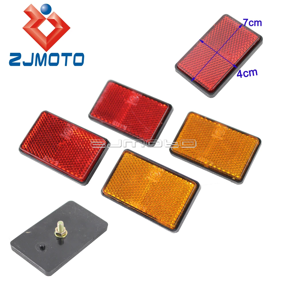 1 Pair Red Reflectors Truck Plastic Reflectors Motorcycle ATV Dirt Bike Car Reflector Safety Warning Fork Reflectors