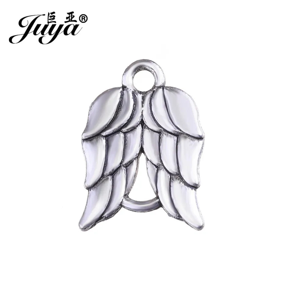 

JUYA Cheap Metal Connector Suppliers 15x11mm 25pcs/lot Angel Wings Shape High Quality Alloy Jewelry Making Findings CR0082