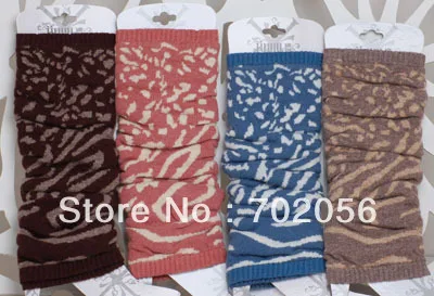 Womns Zebra Print Leg Warmers LEG Boot CORVER Sexy Socks 20 pairs/lot #2461