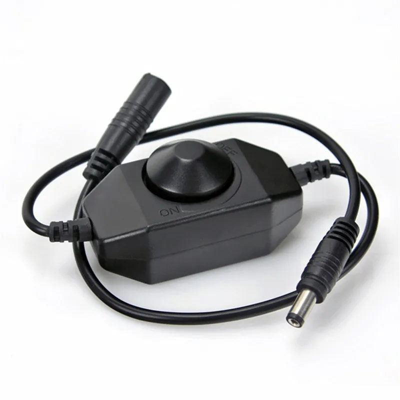 

LED Strip Dimmer Switch Connector White/Black DC Female Male LED Push Button Dimmer Switch