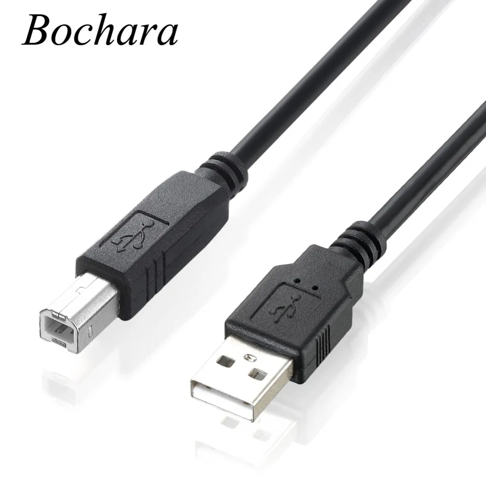 Bochara USB 2.0 Printer Cable Type A Male to Type B Male Foil+Braided(inside) Shielded 30cm 50cm 1m 1.5m 1.8m 3m 5m