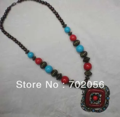 Traditional Ethical Necklace Tibetan Jewelry Woman Pendant necklace LOWEST PRICE SHIP WITHIN 1 BUSINESS DAYS 22 pcs/lot #3399