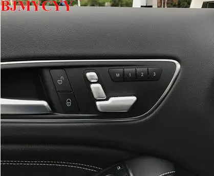 

BJMYCYY New Chrome Door Seat Adjust Button Switch Cover Trim for Mercedes Benz E GL CLS Class W212 W218 X166