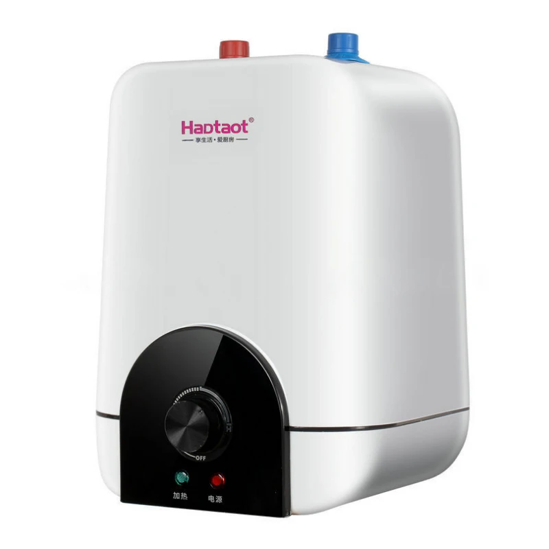 Calentador de agua eléctrico mecánico para el hogar, minicalentador de agua eléctrico de almacenamiento con pantalla de temperatura, ducha de 1500W, 8L/10L