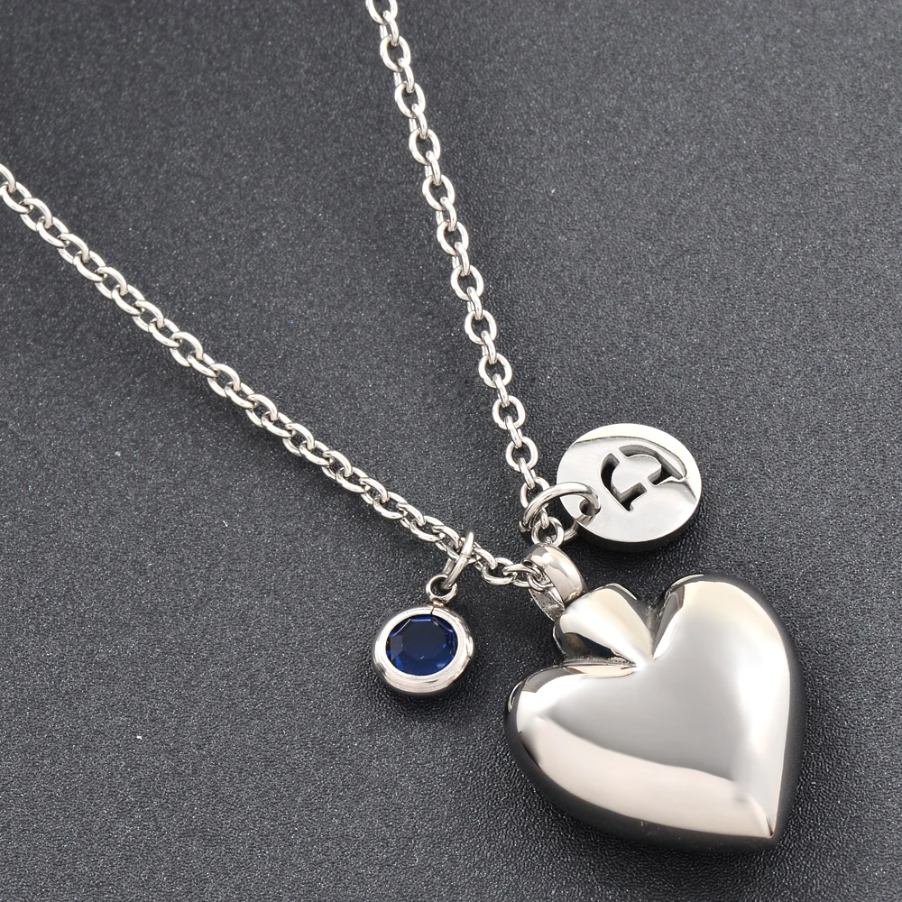 Heart Pendant Keepsake Cremation Memorial Jewelry Necklace Memorial Jewelry Loss of Love for Women Man Ashes Holder