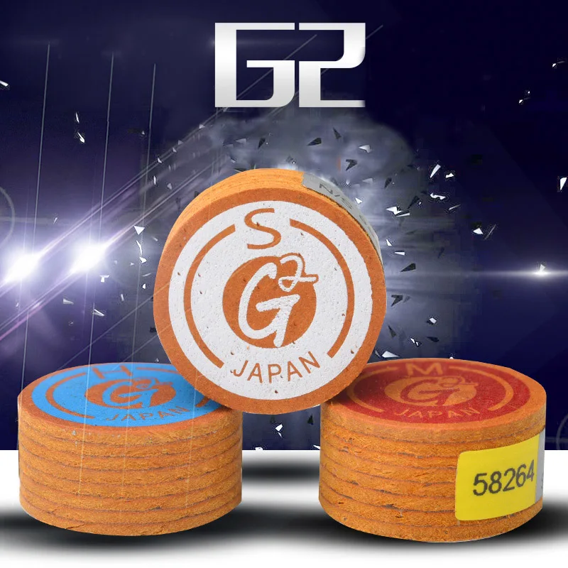 

Оригинальный японский бильярдный кий G2, наконечник для снукера, 11 мм, 14 мм, черный, 8 аксессуаров для бильярдной клюшки, S/M/H, профессиональный кожаный наконечник для клюшки