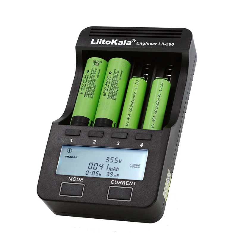 Liitokala-cargador de batería de litio Lii-500 18650, dispositivo de carga de 18650, 1,2 V, 3,7 V, 3,2 V, 3,85 V, AA/AAA, 26650, 16340, 25500, NiMH