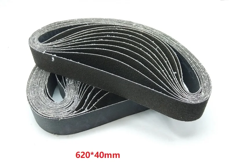 

New 10pcs 620*40mm Abrasive Sanding Belt on Metal belt grinder for Polishing