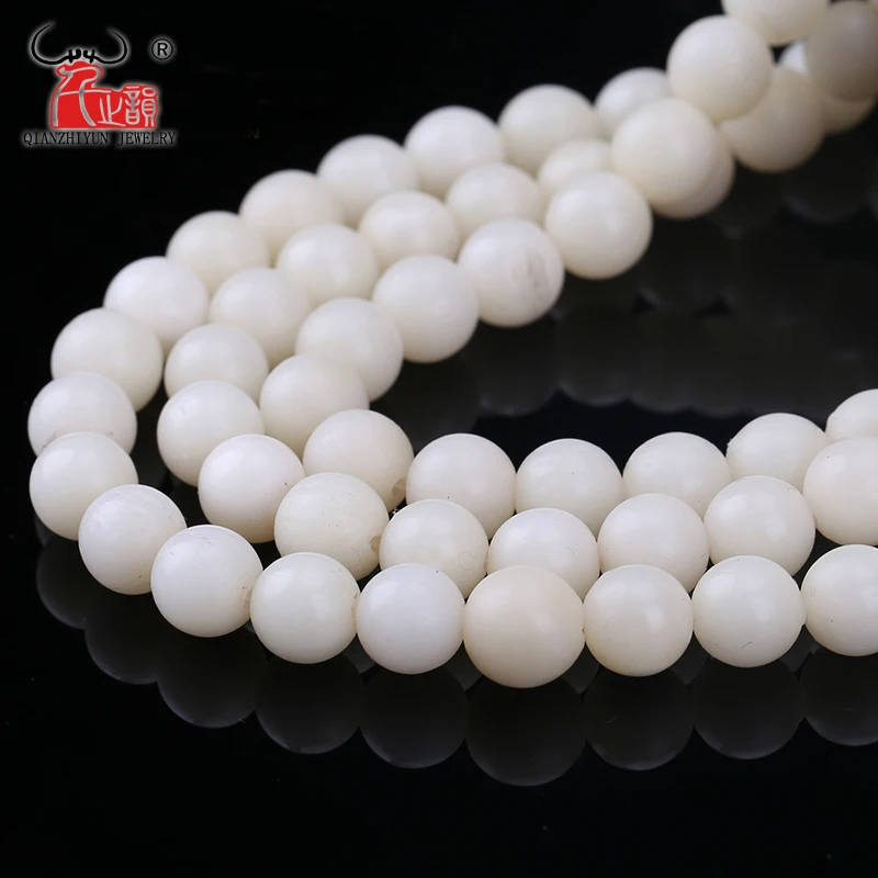 10PCS The natural camel bone is round and smooth with the beads DIY bracelet accessories.Hole 1.5mm