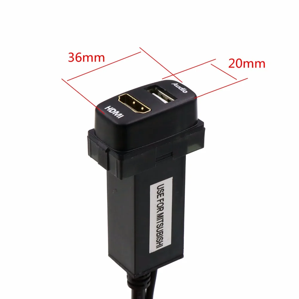 Car HDMI Input Port +USB Audio Input Audio Relay Use for Mitsubishi, ASX, Lancer, Outlander, Pajero, Zinger, Fortis, Soveran