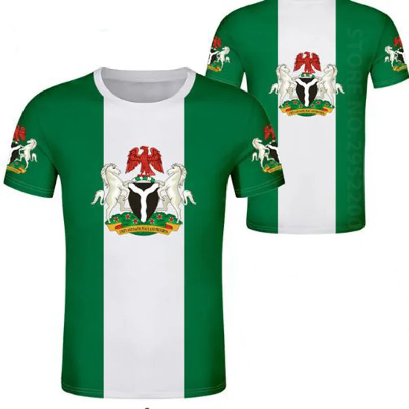 Nigeria Male Youth Custom Made Name Number Photo Nga Casual T Shirt Nation Flag Republic Nigerian College Boy Clothes