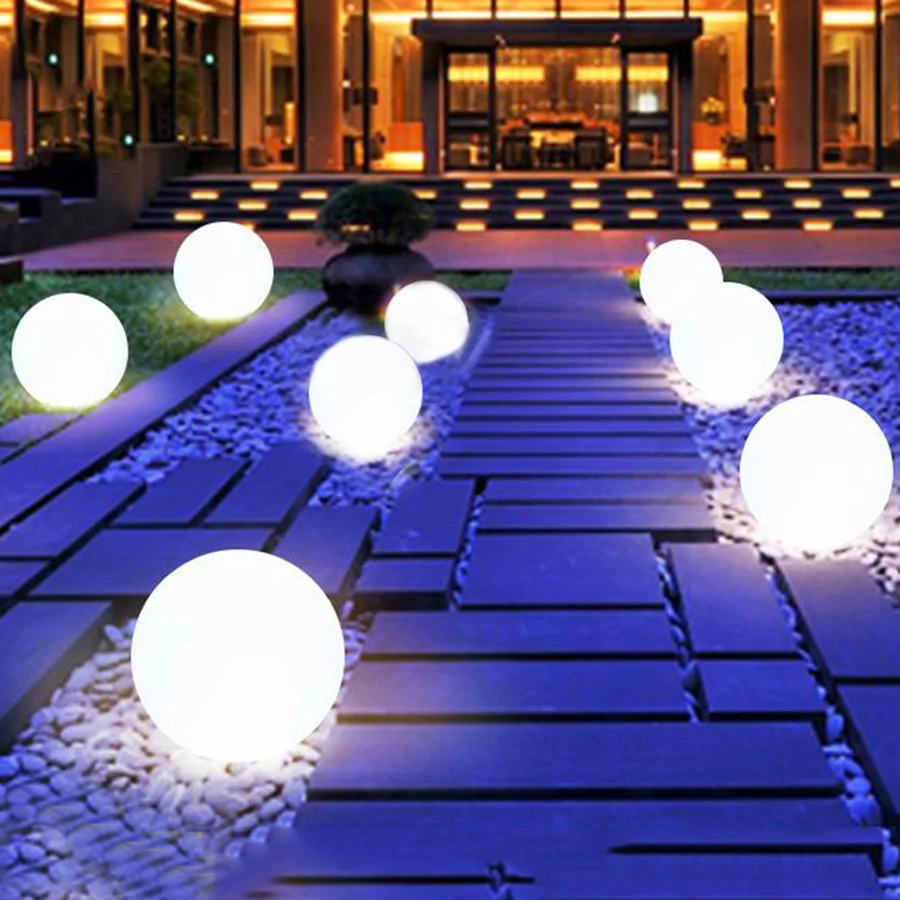 Christmas Outdoor LED Garden Ball Lights Remote Control Floor Lawn Lamp Swimming Pool Wedding Party Holiday Home Decoration