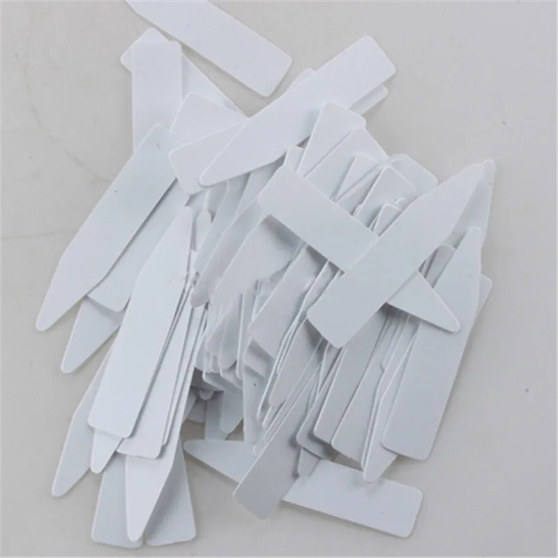 100Pcs Mini Plastic Plant Seed Label Pot Marker Nursery Garden Stake Tags Tool