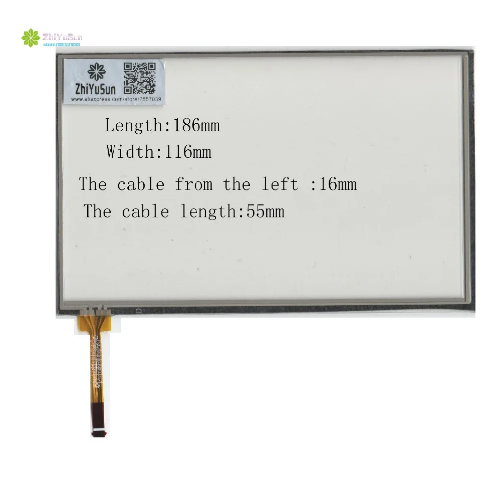 

ZhiYuSun KDT-5704 186 мм * 116 мм 7 дюймов новая сенсорная панель 186*116 сенсорный стеклянный датчик для DVD-автомобиля