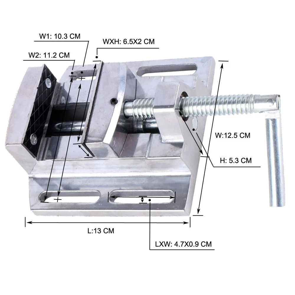 AMYAMY Drill vise for Drill stand Aluminium alloy material Machine vice Flat Pliers Mini Bench Clamp vice repair 2.5 inch