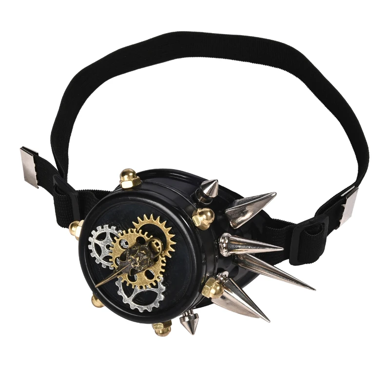 

Steapunk gear s заклепки один глаз GlassPunk gear костюм для косплея на Хеллоуин вечерние шипы глаза патч ретро Cyber Eye Закрытая маска
