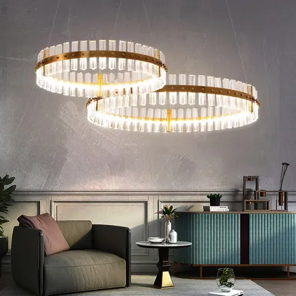 LED Lights Modern Crystal Chandelier European Style Round Shining Crystal Chandeliers Lights Fixture Luxury Home Indoor Lighting