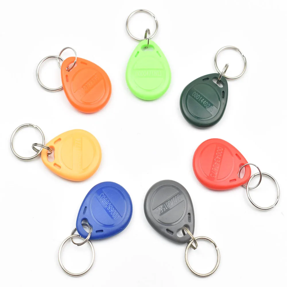 10Pcs/Lot 125Khz Proximity ABS Tags TK4100 RFID Key Fobs not Writable for Access Control