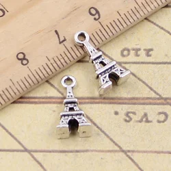 50pcs Charms Eiffel Tower Paris 15x8mm Tibetan Bronze Silver Color Pendants Crafts Making Findings Handmade Antique DIY Jewelry