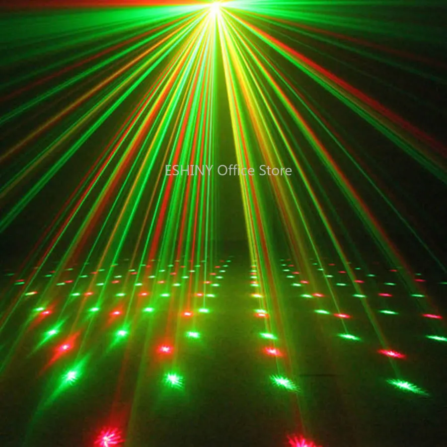 ESHINY Mini R&G Laser Projector Full Stars Sky Home Party DJ Club Dance bar Disco Effect Xmas Stage lighting Light Show P1D2