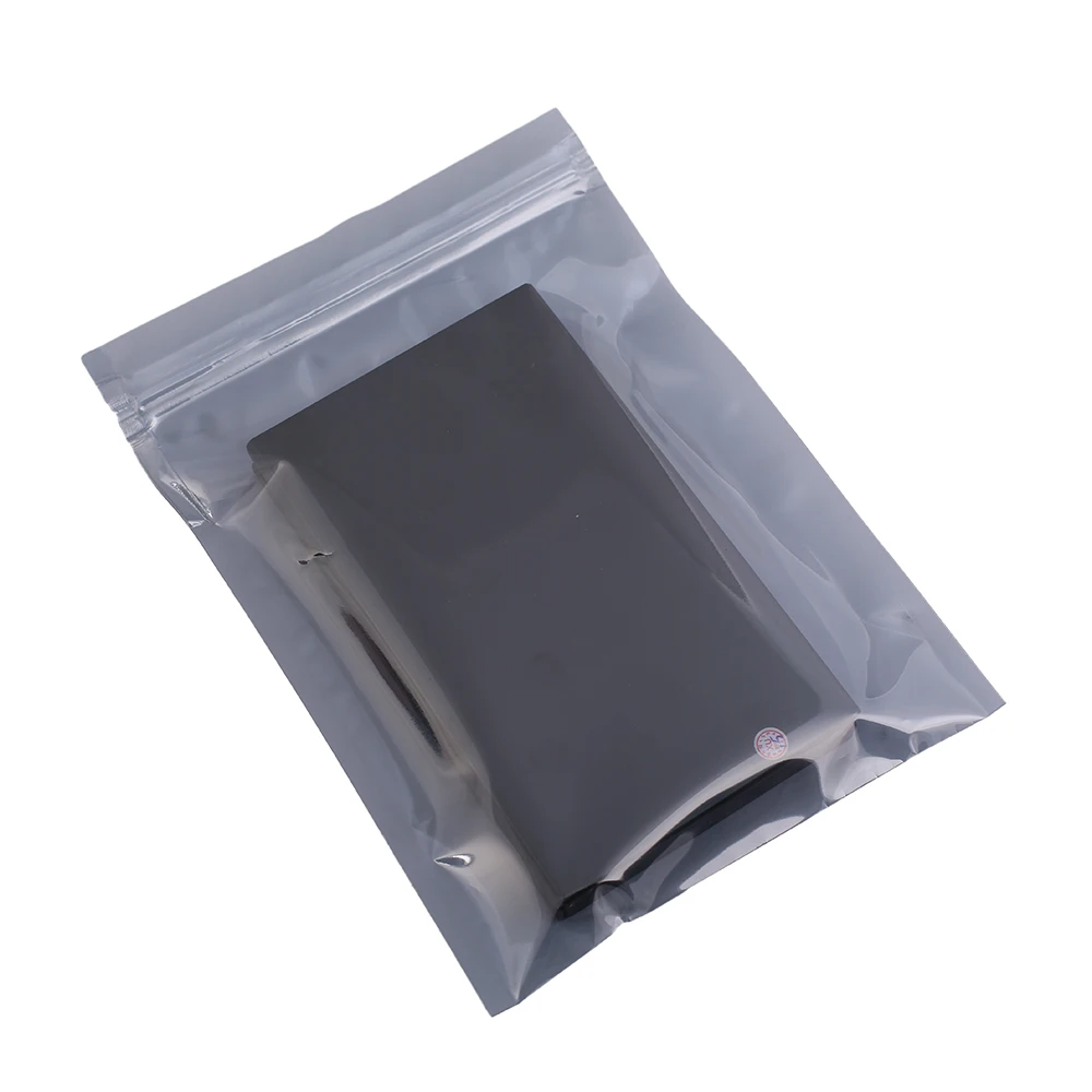 Moisture Proof Antistatic Bags with Zipper, Translucent Barrier Packaging Bags, Electronic Accessories, 13x18cm,5x7in, 100Pcs