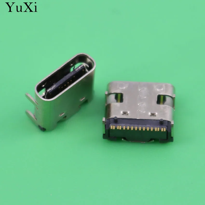 YuXi USB 3.1 Type-C 16pin female connector For Mobile Phone Charging port Charging Socket Tow feet plug