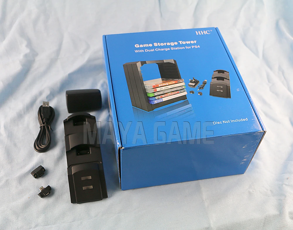 1 قطعة برج قرص تخزين متعدد الوظائف مع قاعدة شحن وحدة تحكم وحامل وحدة التحكم لجهاز بلاي ستيشن 4 PS4
