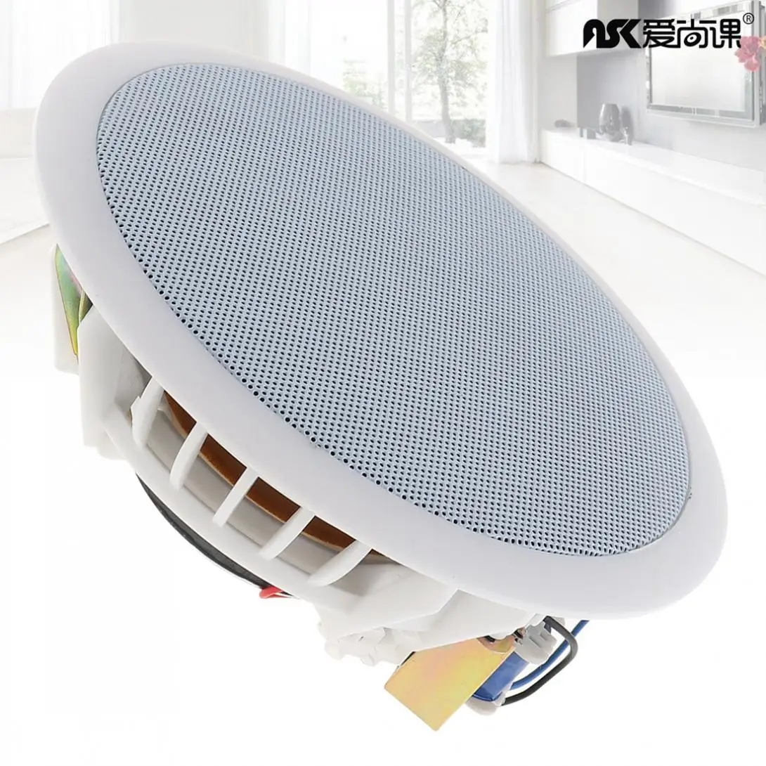 8W Wall-mounted Ceiling Speaker background Music System 3D stereo sound Hifi Soundbar TV speakers Public Broadcast loudspeaker