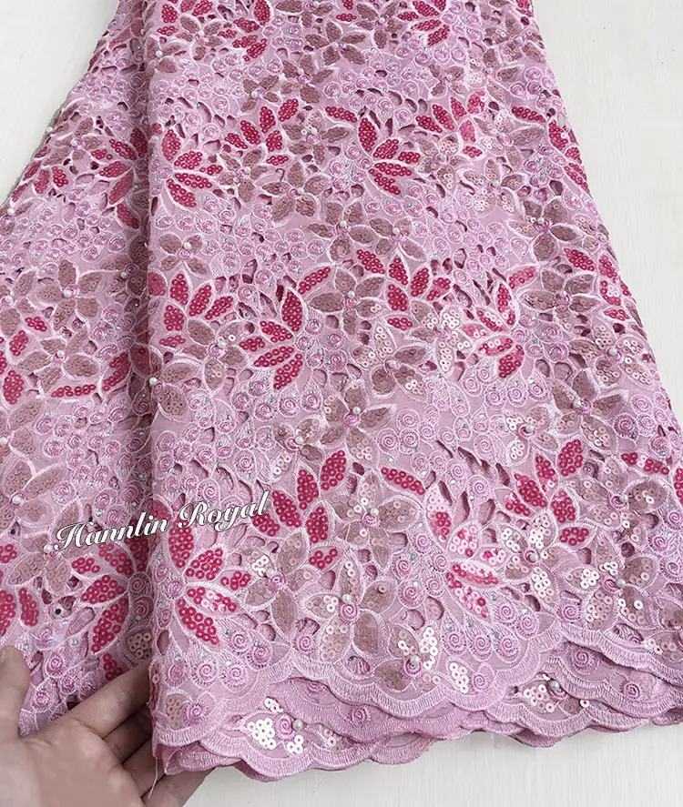 5 yards Handcut lace fabric African organza lace with lots of sequins high quality and exclusive for wedding big occasion