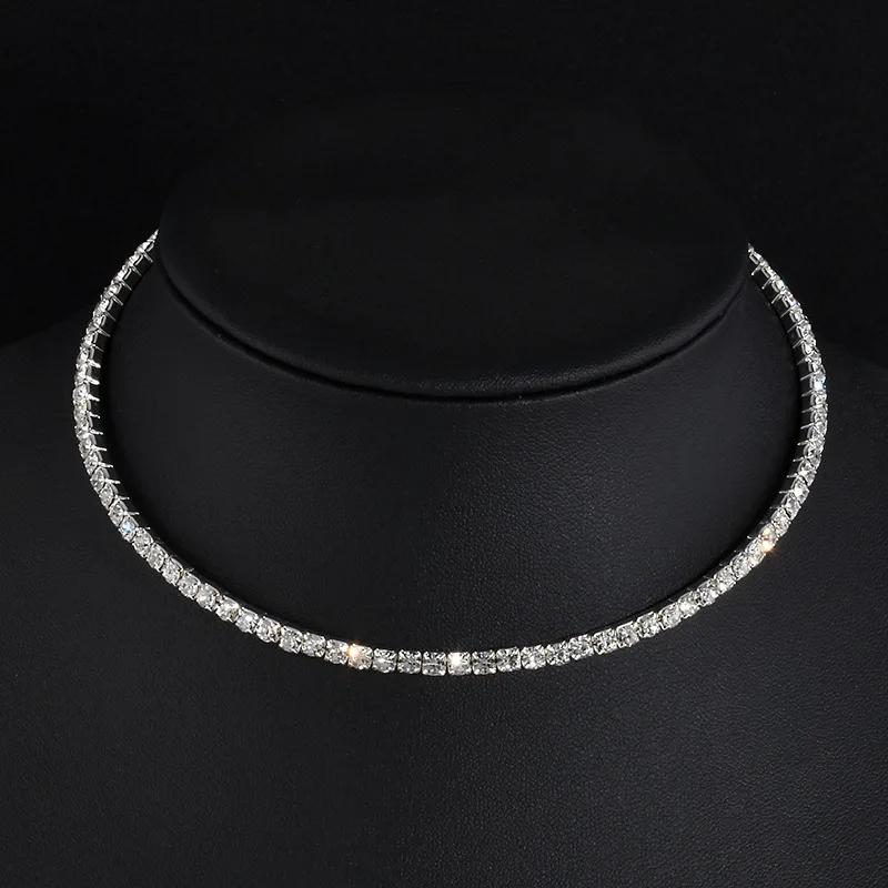 Rhinestone Choker Necklaces Torques Collar Women Statement Jewelry Girl Imitation Pearls Necklace 5 Styles