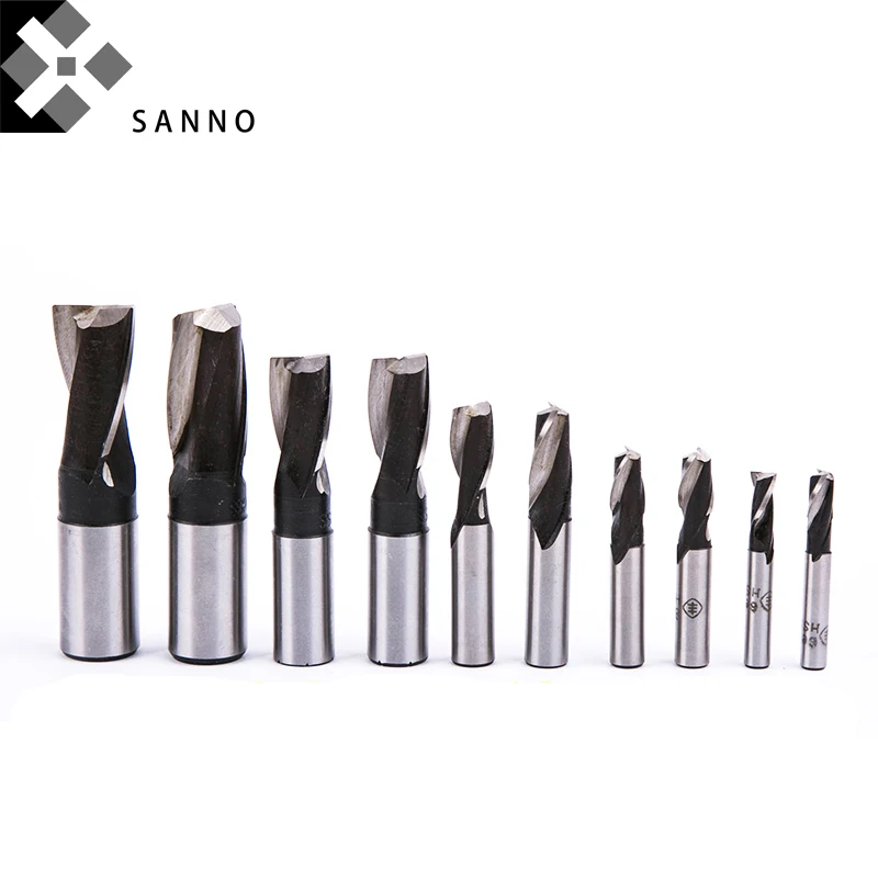 

High quality milling cutters with parallel shanks 2 flutes slot end miller diameter 3mm - 20mm cotter mill cutter