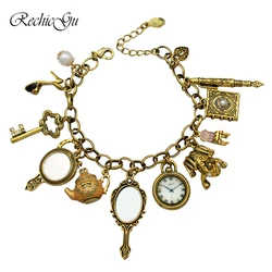 Unisex Fashion Charm Bracelet Vintage Beads Chain Bangle For Women Pulseira Masculina Jewelry Size Adjustable Accessories Gift