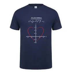 Summer New The Love Formula T Shirt Mens Cotton Short Sleeve T-shirt Funny Love Math Man Tshirt Top Tees OZ-143