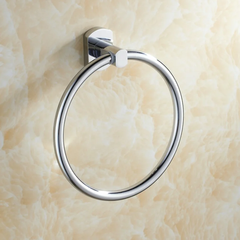 Becola-Anillo de toalla cromado de latón, accesorios de baño, toallero, B-16005, Envío Gratis