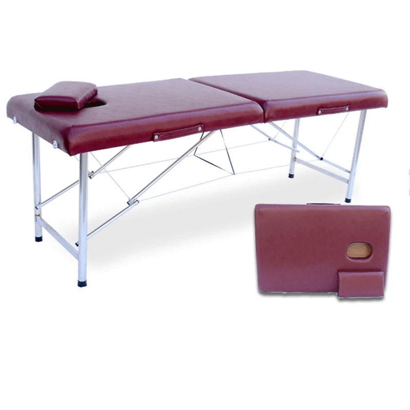 Folding Beauty Bed 180cm length 60cm width Professional Portable Spa Massage Tables Foldable with Bag Salon Furniture Wooden