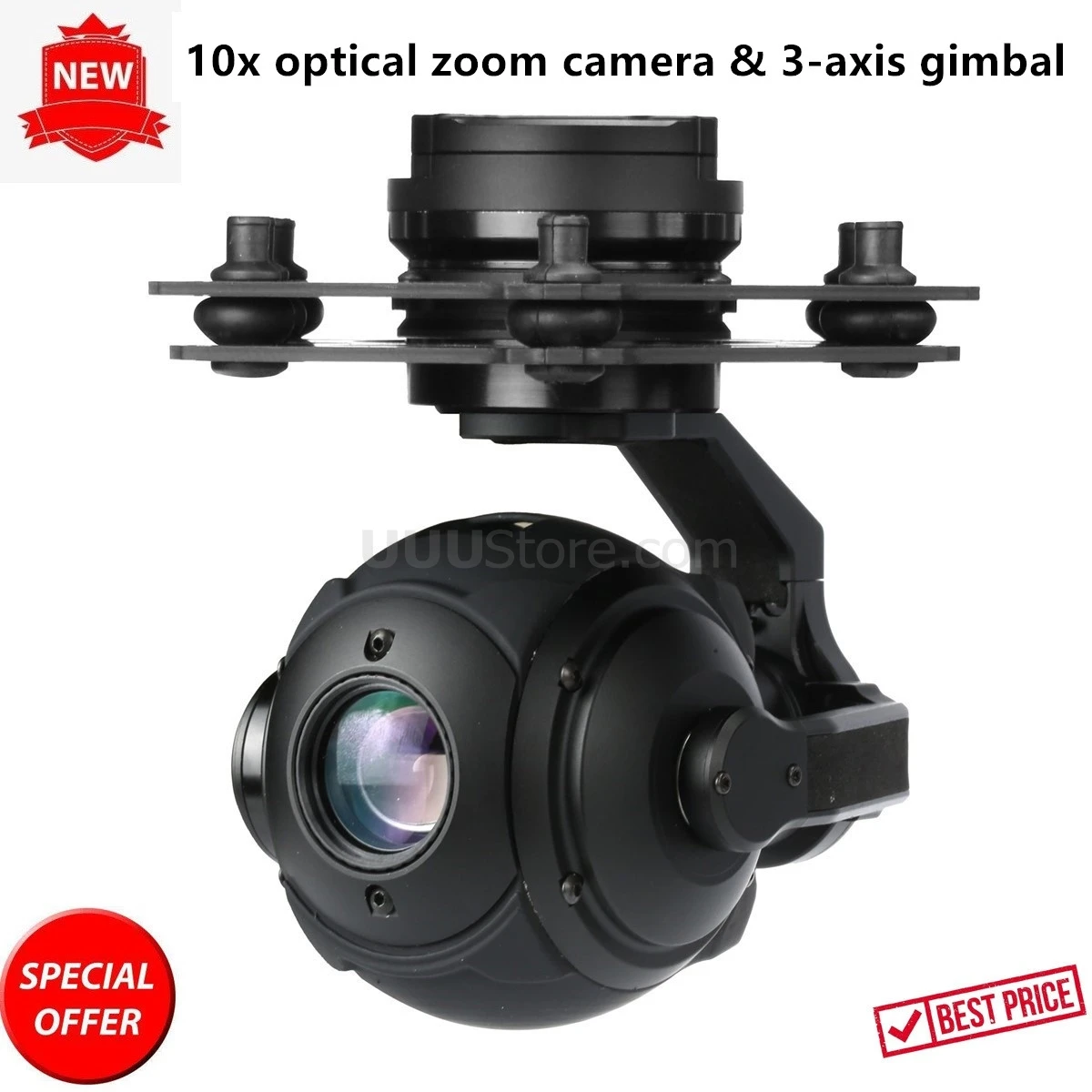 T10X-Pro FPV sferico 10x zoom ottico 1/3 fotocamera CMOS con aggiornamento cardanico a 3 assi da Tarot PEEPER T10X