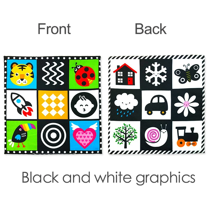 Baby Toys 0 12 Months Black and White Cloth Book Toys for Newborn Infants Educational Baby Boy Toys Brinquedos Para Bebe Oyuncak