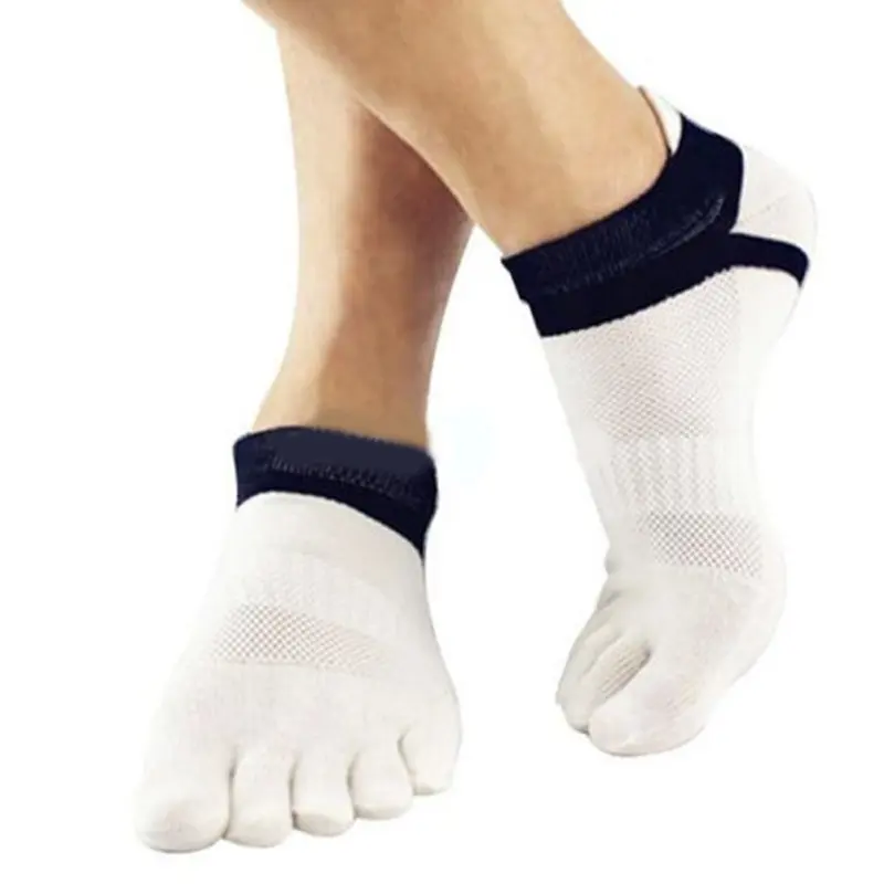 Chaussettes à orteils en coton pour hommes, 6 couleurs, respirantes, à cinq doigts, livraison directe