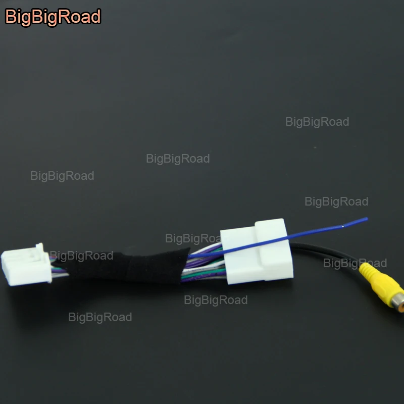 

BigBigRoad For Mazda CX5 CX-5 CX 5 Car Adapter Connector Wire Cable Rear View backup Camera Original Video Input RCA