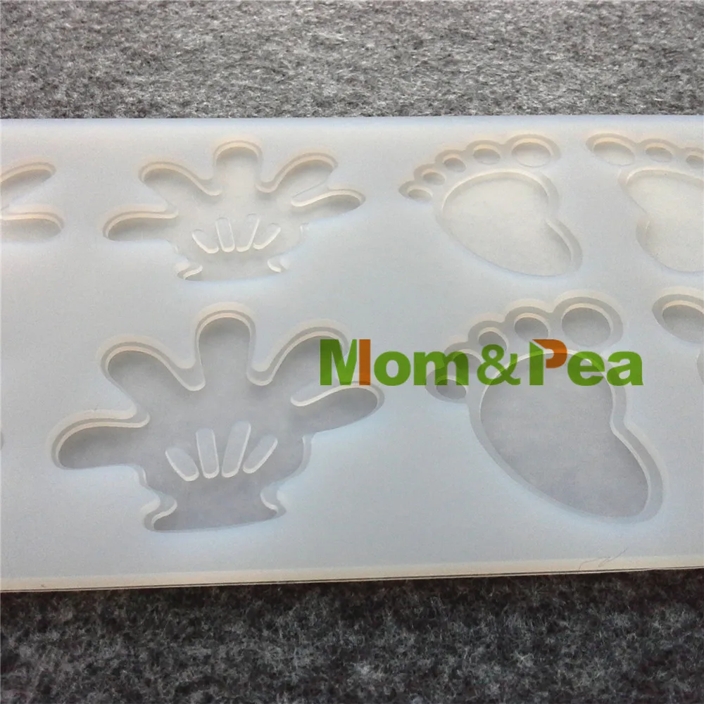 Mom&Pea CX079 High Quality Hand & Foot Shaped Silicone Mold Chocolate mold Cake Decoration