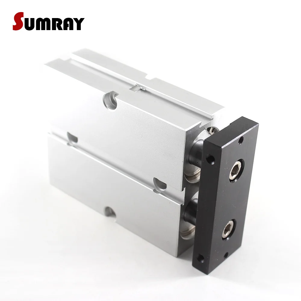 SUMRAY Pneumatic Cylinder TN Type 20mm Bore 10/15/20/25/30/35/40/45/50-200mm Stroke Double Shaft Double Rod Pneumatic Cylinder