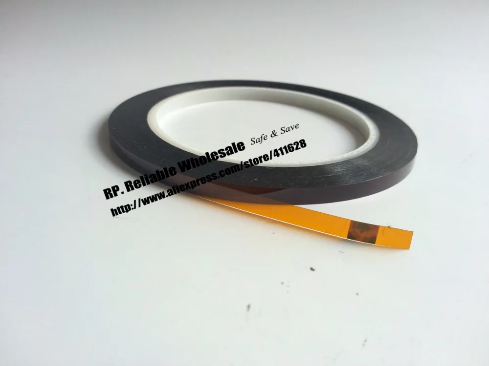 35mm*33M* 0.12mm thick, Heat Withstand Poly imide tape fit for Lithium Battery Polarity Protection, Isolate