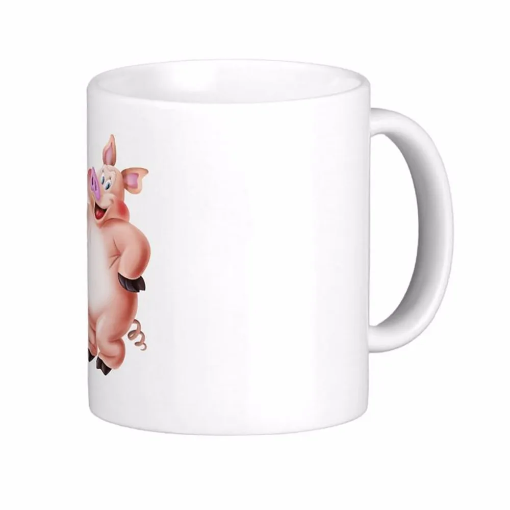 Pig Cerdo Porco Schwein Cochon  White Coffee Mugs Tea Mug Customize Gift By LVSURE Ceramic Cup Mug Travel Coffee Mugs