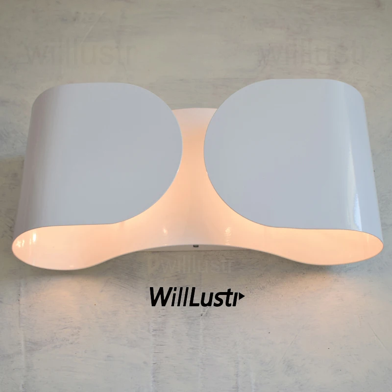 

Willlustr Wall Lamp Modern wall light Bow design Wall sconce Iron wall lighting bowknot white chrome silver gray novelty lights